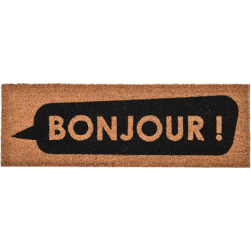 Preș Intrare Exterior Adăpostit Bonjour 25X75CM Coco - Negru