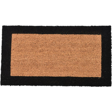 Preș Intrare Exterior Adăpostit Bicolor 33X60CM Coco/Pvc - Natural/Negru