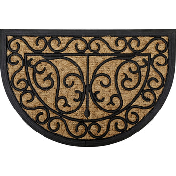 Preș Intrare Exterior Adăpostit Harry Half-Moon 40X60CM Coco/Cauciuc - Arabesque