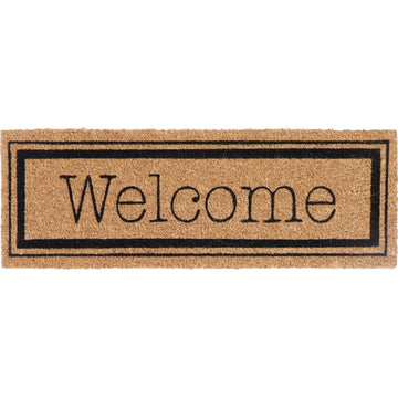 Preș de Intrare Exterior Adăpostit Welcome 25X75CM Coco/Latex