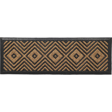Preș Intrare Exterior Împletit 25X75CM Coco/Cauciuc - Losange