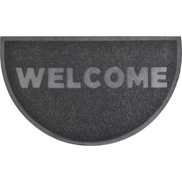 Preș de Intrare Exterior Welcome Half-Moon 45X75CM Pvc - Negru