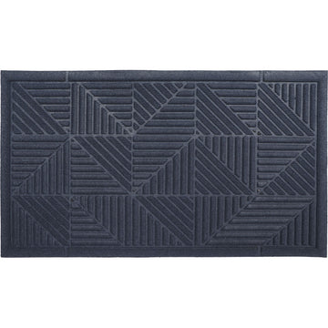 Preș de Intrare Exterior Triangle 43X75CM Poliester/Cauciuc - Albastru