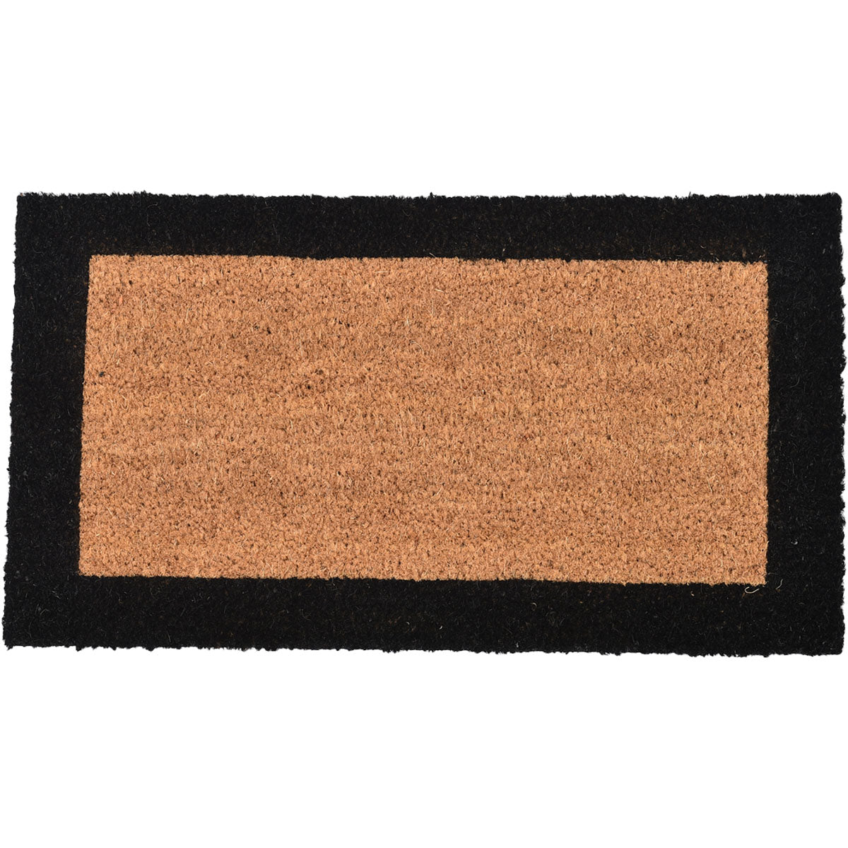Preș Intrare Exterior Adăpostit Bicolor 33X60CM Coco/Pvc - Natural/Negru