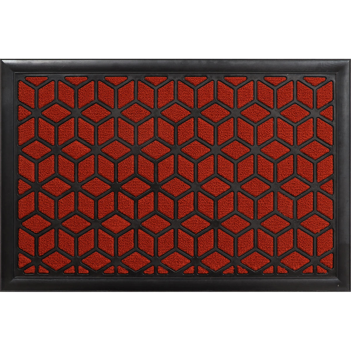 Preș Intrare Exterior Adăpostit Long Island 40X60CM Polipropilenă/Cauciuc - Roșu