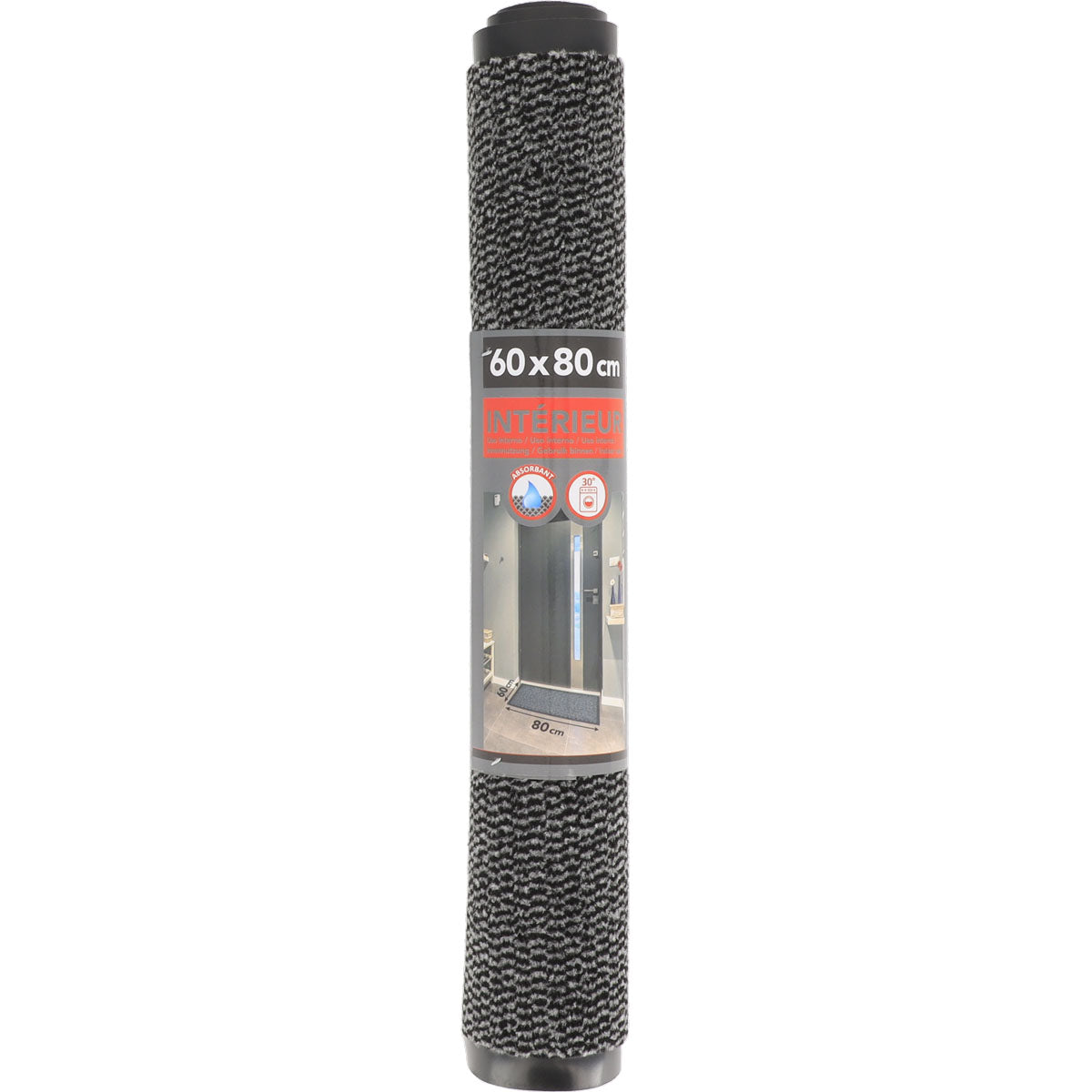 Preș de Intrare Interior Lisa 60X80CM Polipropilenă/Pvc - Gri