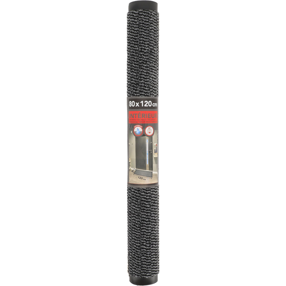 Preș de Intrare Interior Lisa 80X120CM Polipropilenă/Pvc- Gri