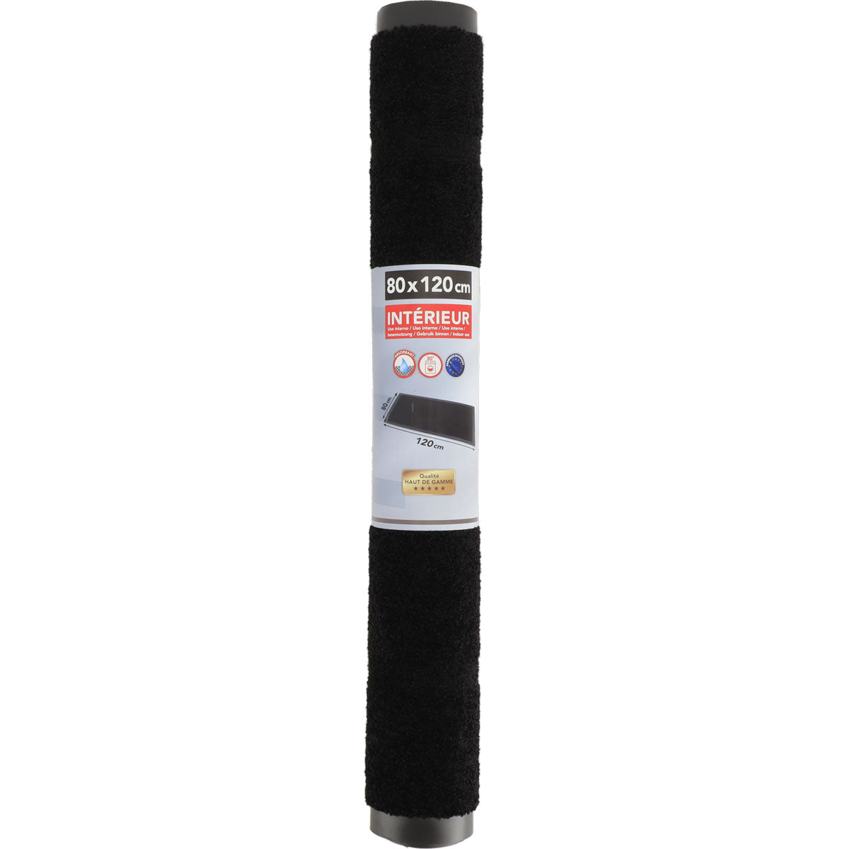 Preș de Intrare Interior Baptiste 80X120CM Poliamidă/Pvc Negru