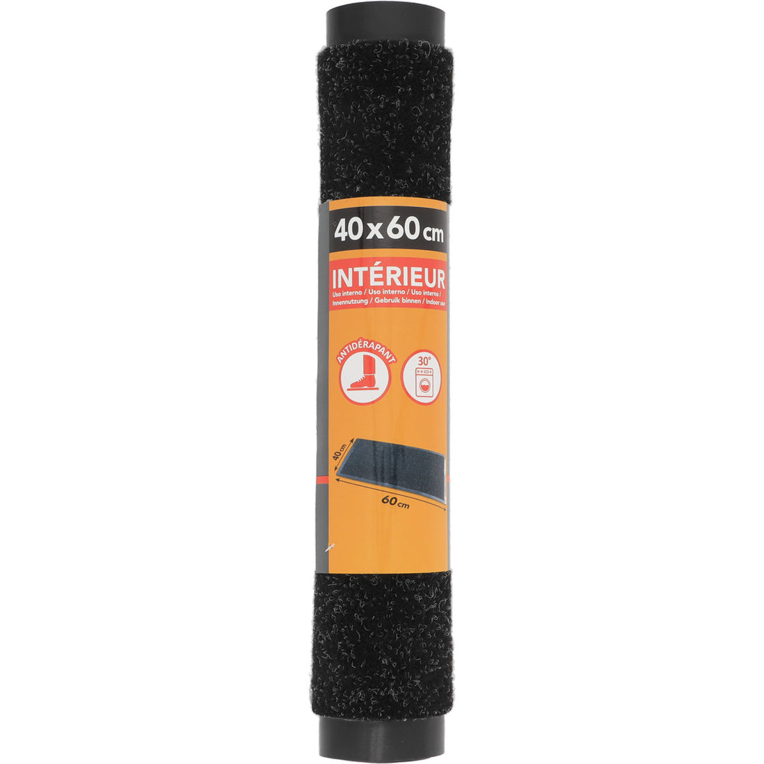Preș Intrare Exterior 40X60CM Poliester/Pvc - Chine Negru