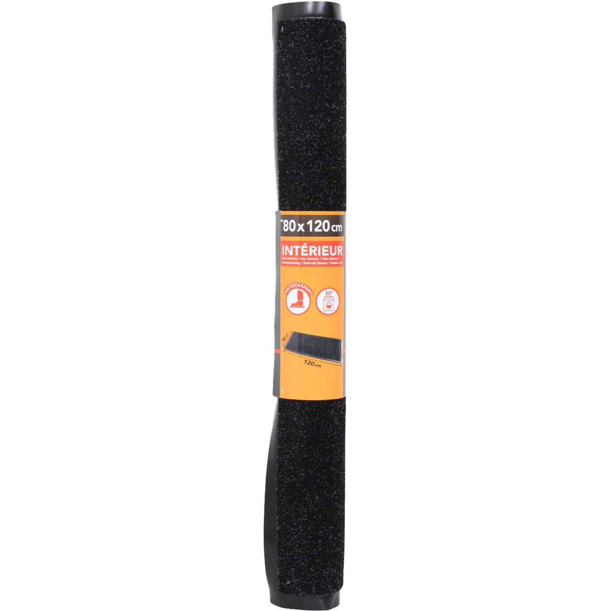 Preș Intrare Exterior 80X120CM Poliester/Pvc - Chine Negru