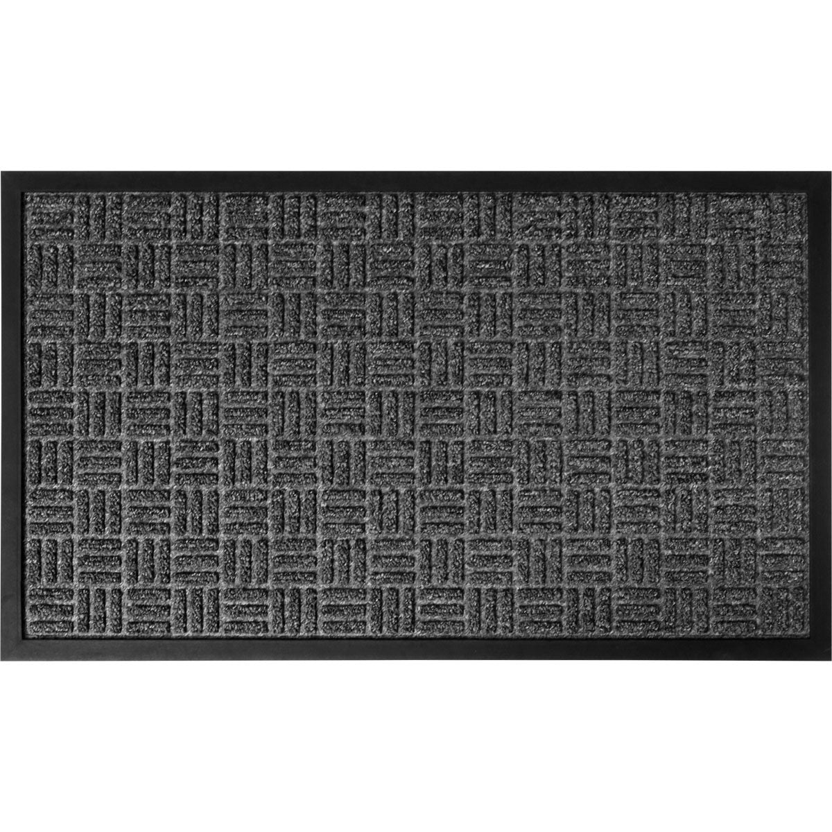Preș de Intrare Exterior Yvan 45X75CM Polipropilenă/Cauciuc - Gri Închis