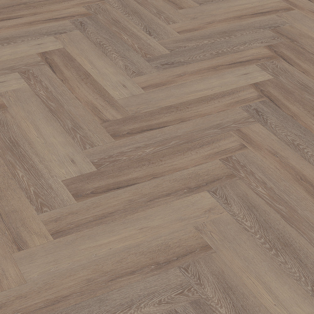 Parchet LVT Texturat Herringbone 3 mm Cerused Oak Dark Natural - W55