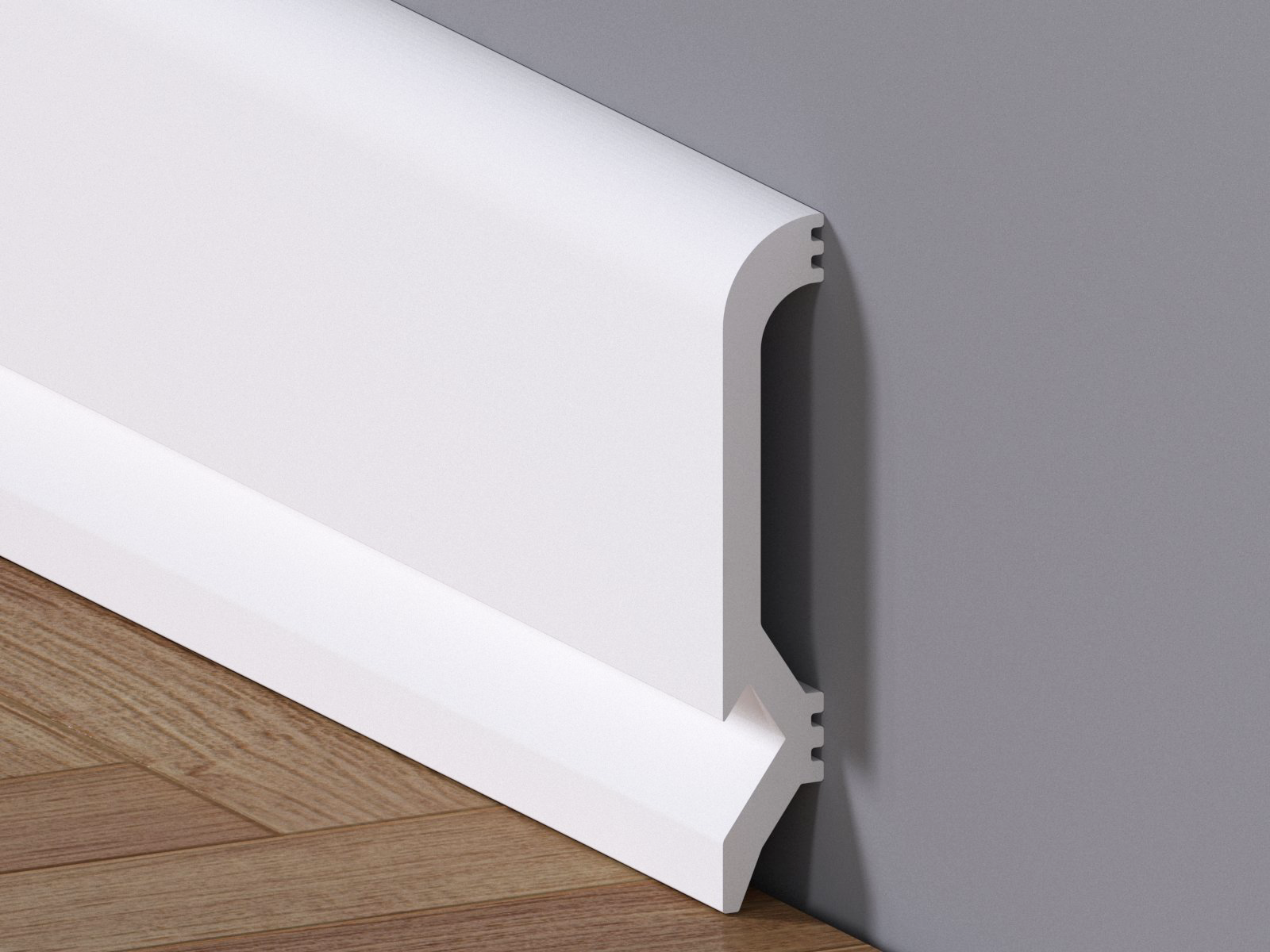 Plintă UltraResist Albă Duropolimer LED 10 cm x 220 cm